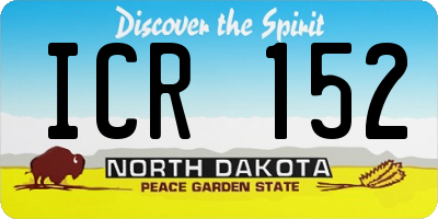 ND license plate ICR152