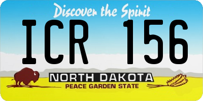 ND license plate ICR156