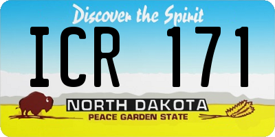 ND license plate ICR171