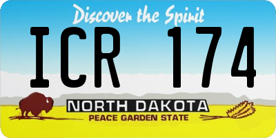 ND license plate ICR174