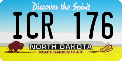 ND license plate ICR176