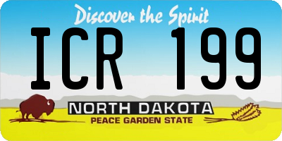 ND license plate ICR199