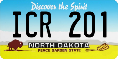 ND license plate ICR201