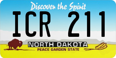 ND license plate ICR211