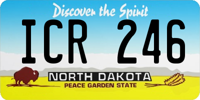 ND license plate ICR246