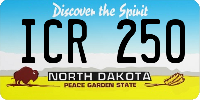 ND license plate ICR250