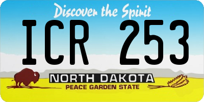 ND license plate ICR253