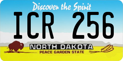 ND license plate ICR256