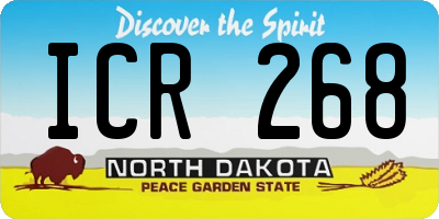 ND license plate ICR268