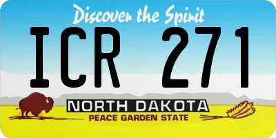 ND license plate ICR271