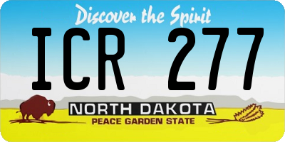 ND license plate ICR277
