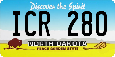 ND license plate ICR280