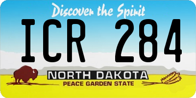 ND license plate ICR284