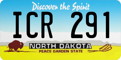 ND license plate ICR291