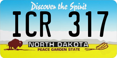 ND license plate ICR317