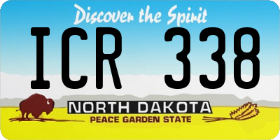 ND license plate ICR338