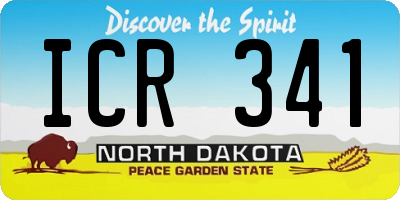 ND license plate ICR341