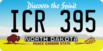 ND license plate ICR395