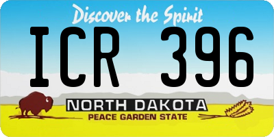 ND license plate ICR396