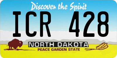 ND license plate ICR428