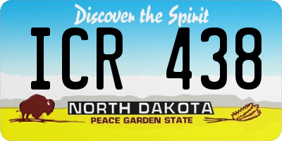 ND license plate ICR438