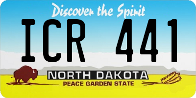 ND license plate ICR441