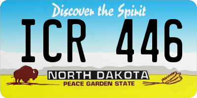 ND license plate ICR446