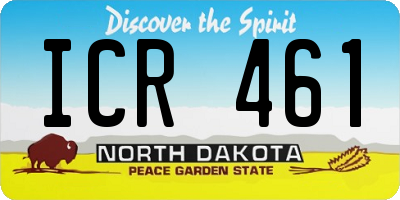 ND license plate ICR461