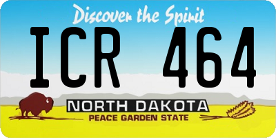 ND license plate ICR464