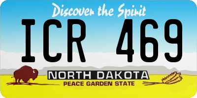 ND license plate ICR469