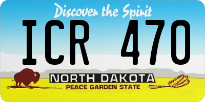 ND license plate ICR470