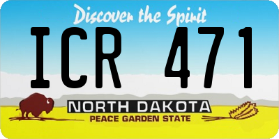 ND license plate ICR471