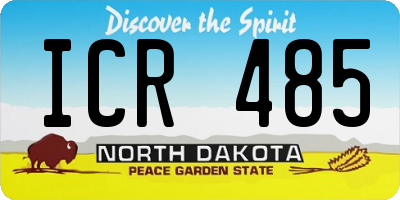 ND license plate ICR485