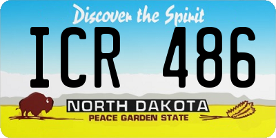 ND license plate ICR486