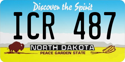 ND license plate ICR487
