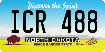 ND license plate ICR488