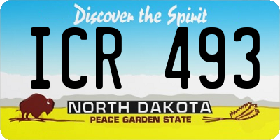 ND license plate ICR493