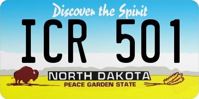 ND license plate ICR501