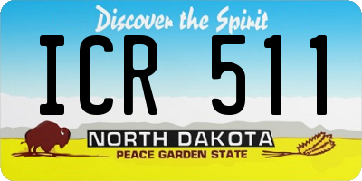 ND license plate ICR511