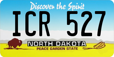 ND license plate ICR527