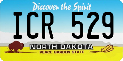 ND license plate ICR529