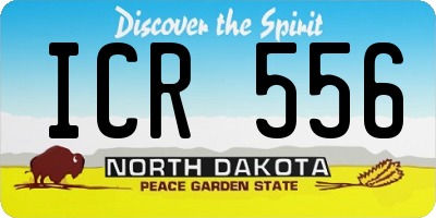 ND license plate ICR556