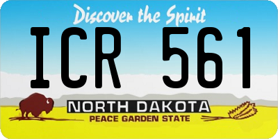 ND license plate ICR561