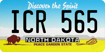 ND license plate ICR565