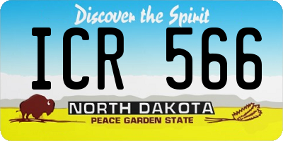 ND license plate ICR566