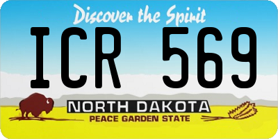 ND license plate ICR569