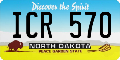 ND license plate ICR570