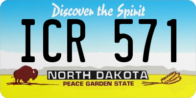 ND license plate ICR571