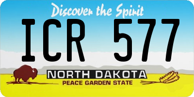 ND license plate ICR577
