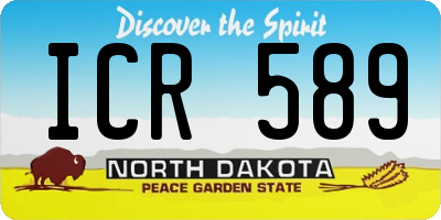 ND license plate ICR589